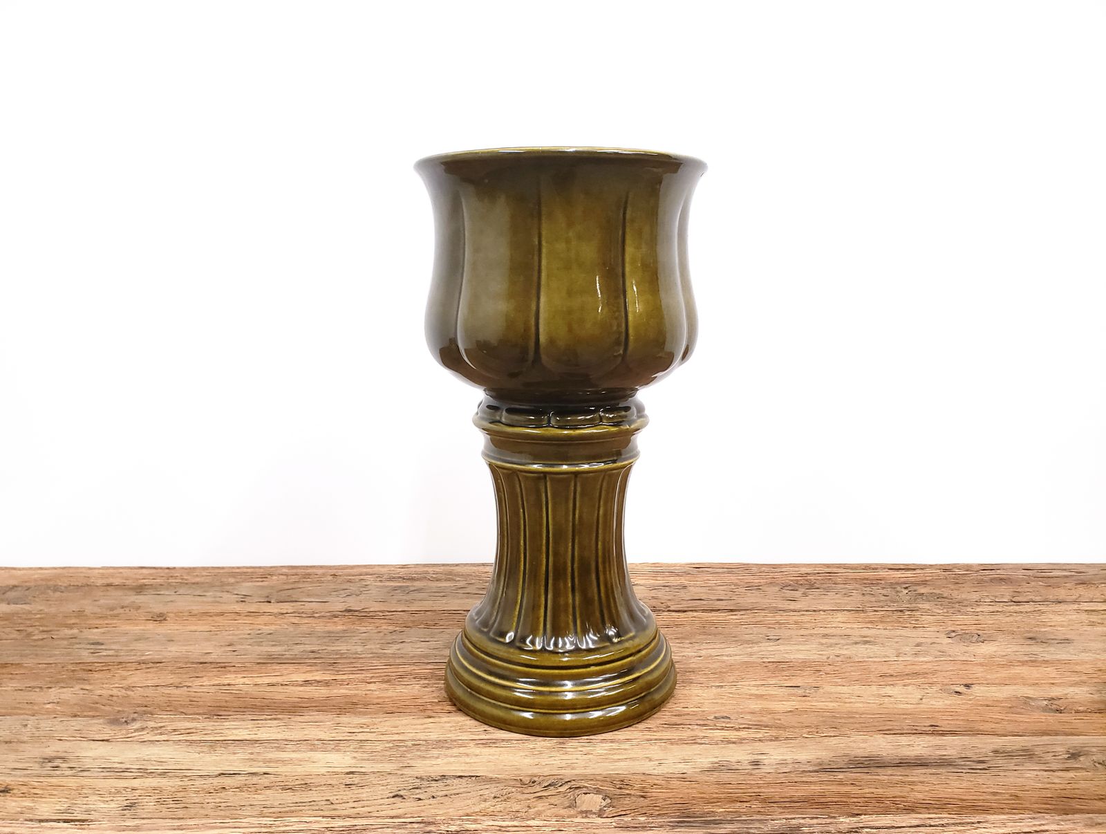 Olive Green Ceramic Vase