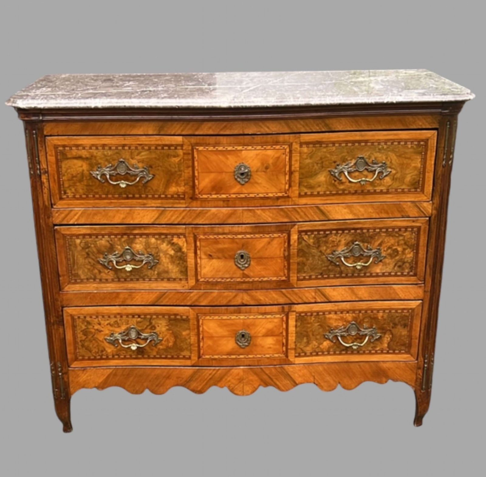 A Late 19th Century Continental Marble Topped Commode