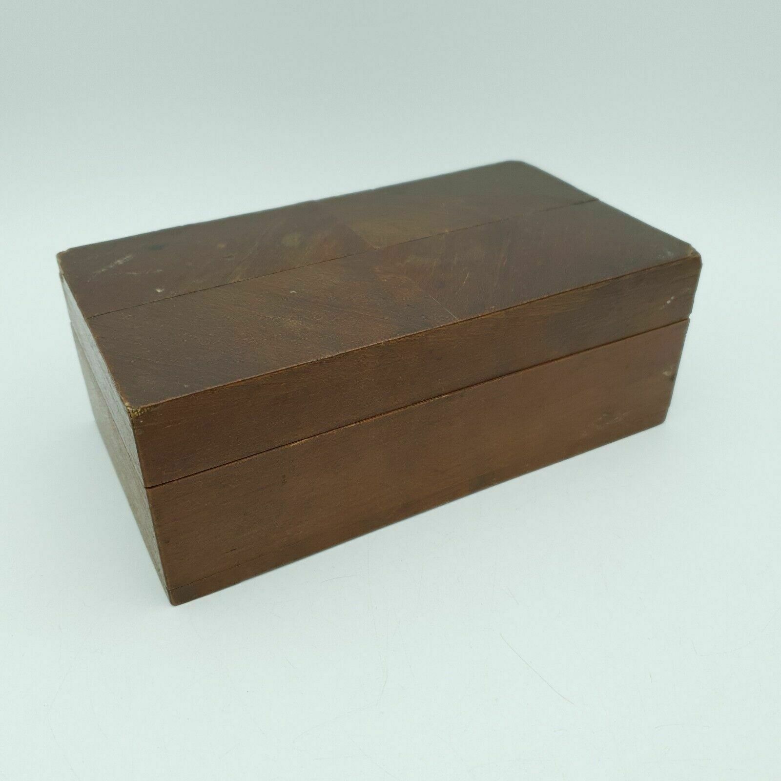 Vintage Wooden Box Made From Silver Grey Beech   Old Waterloo Bridge Piles L18cm photo for sale