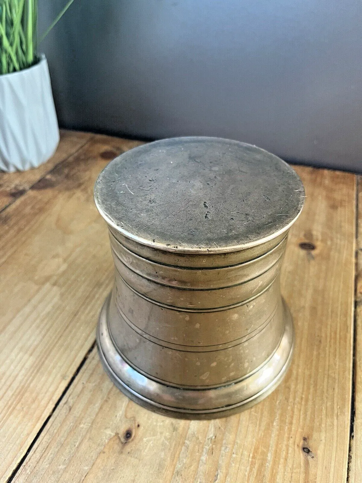 photo furniture Antique 19th C Apothecary 2.4kg Bronze Pestle & Mortar Chemist Herbs Kitchenalia