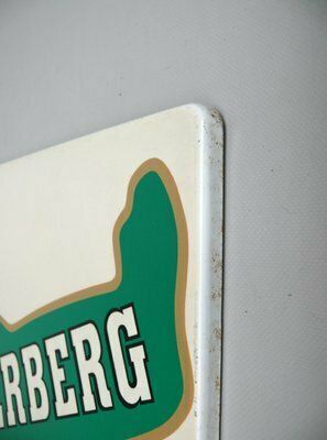 Home Decor Tin Sign, Advertising Sign “Underberg” With Thermometer, 1950s, Folded Sheet Metal, Painted photo