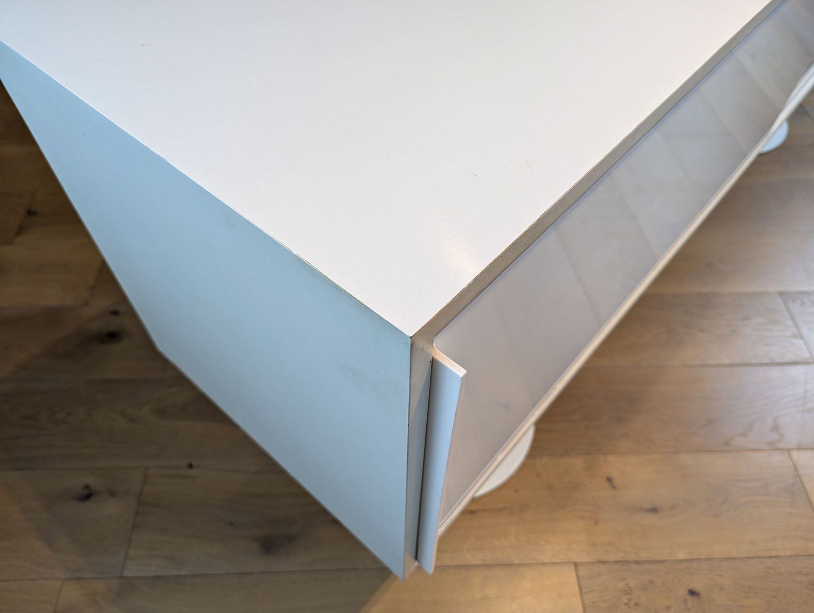 photo furniture A Mid Centutry Space Age Sideboard With White Sliding Doors   Arkana Era