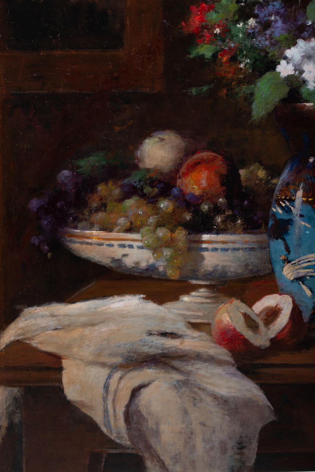 'Still Life With Flowers And Fruit ' By Jean Eritziane (Smyrna 1850 – 1925 Paris) photo for sale