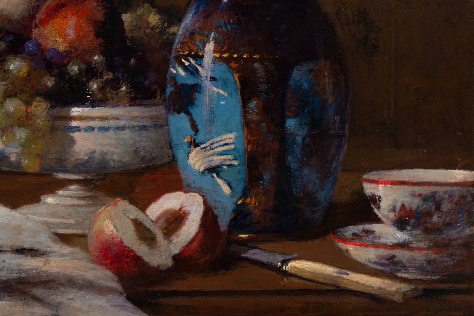 'Still Life With Flowers And Fruit ' By Jean Eritziane (Smyrna 1850 – 1925 Paris) photo Art