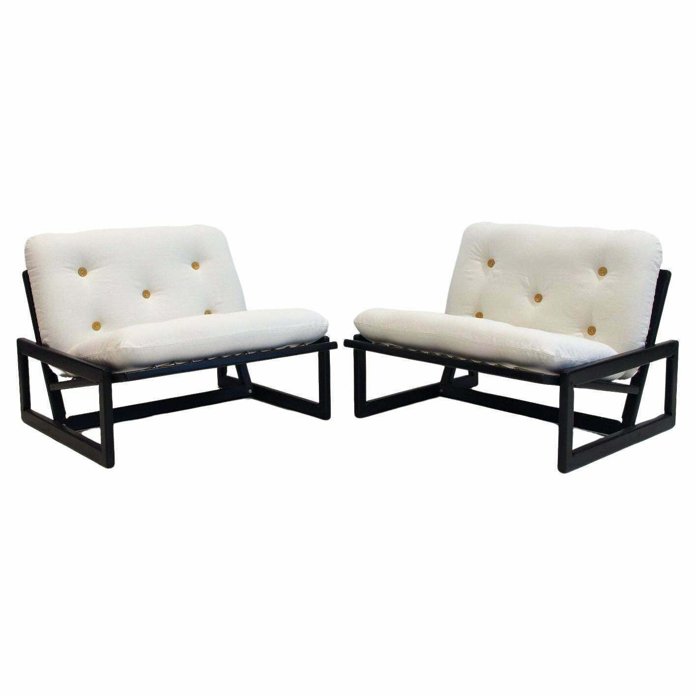 Pair Of Carlotta Lounge Chairs By Afra And Tobia Scarpa For Cassina