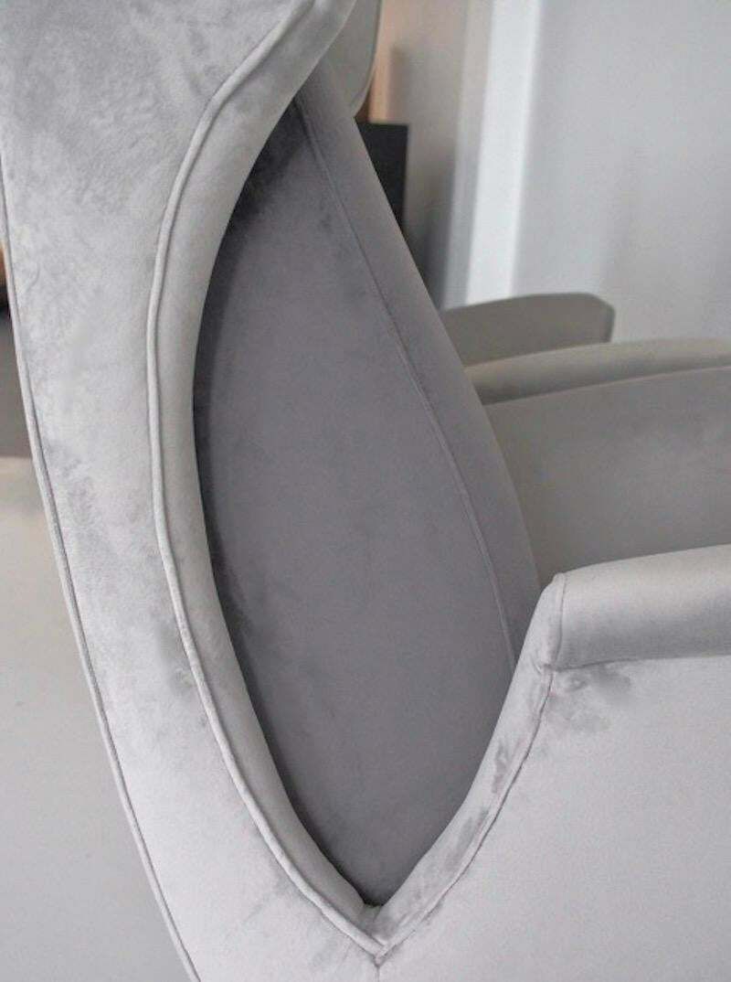 Pair Of Grey Velvet Armchairs In The Style Of Paolo Buffa photo vinterior