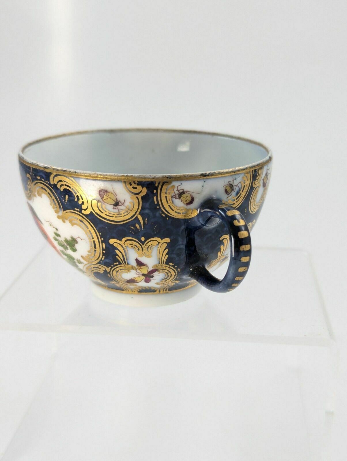 A Rare 18th Century Worcester Tea Cup With Hand Painted Exotic Birds   C.1760 photo furniture