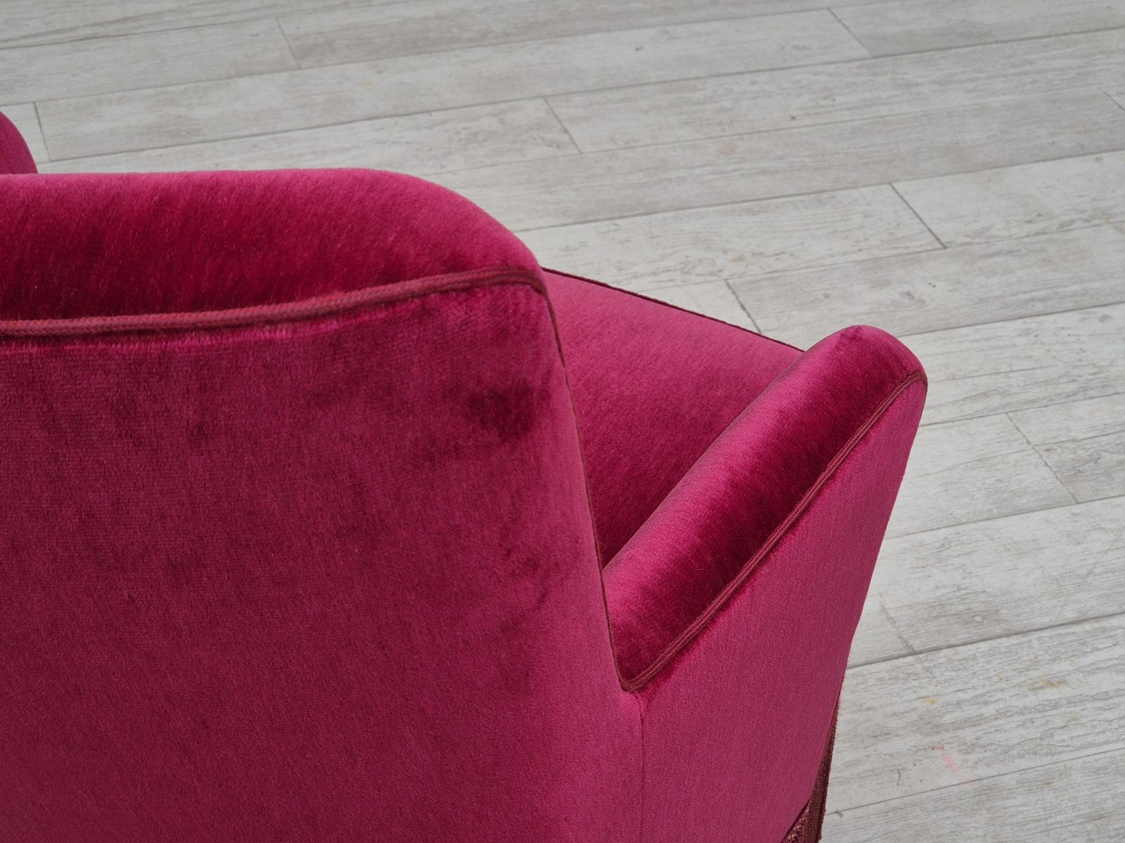 1970s, Danish Easy Chair, Original Very Good Condition, Furniture Velour. photo for sale