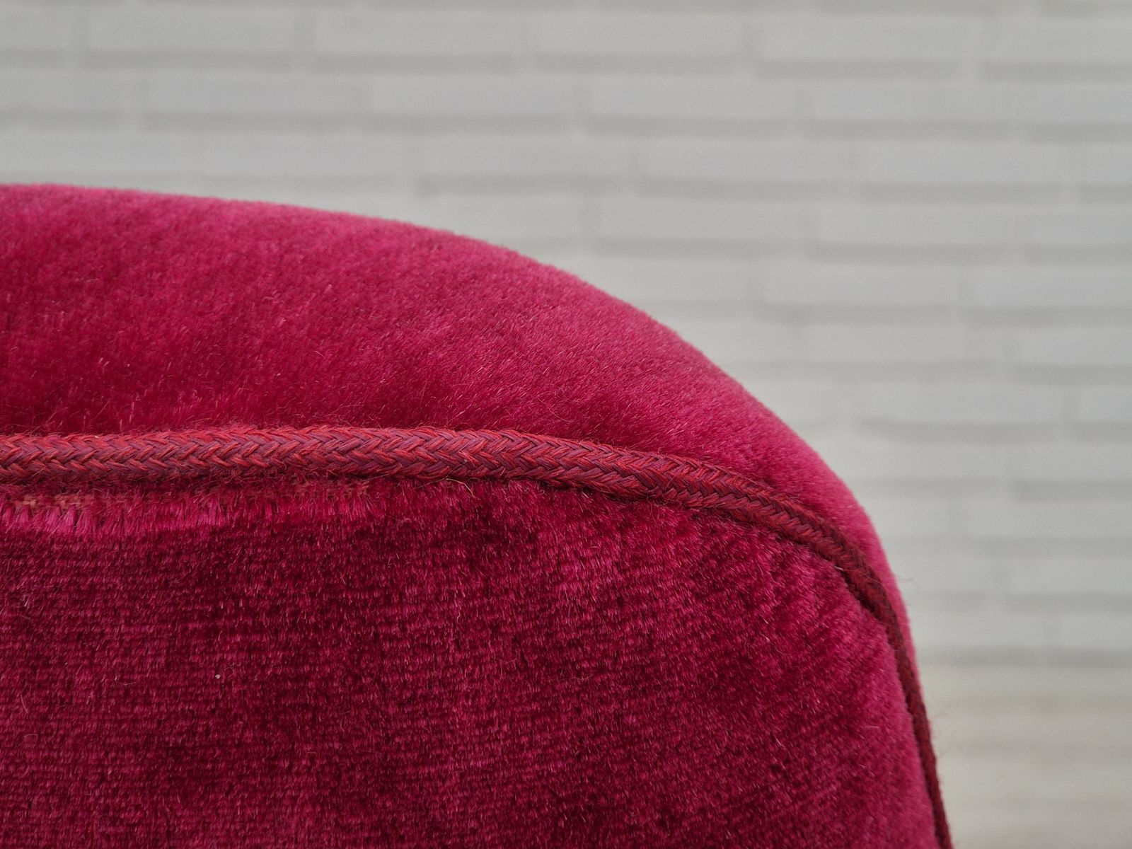 Furniture 1970s, Danish Easy Chair, Original Very Good Condition, Furniture Velour. photo