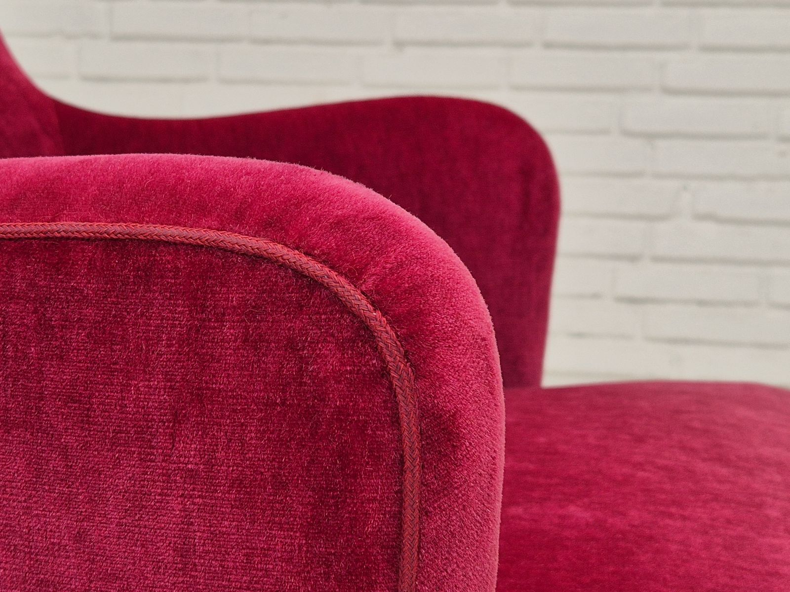 1150.0 1970s, Danish Easy Chair, Original Very Good Condition, Furniture Velour. photo