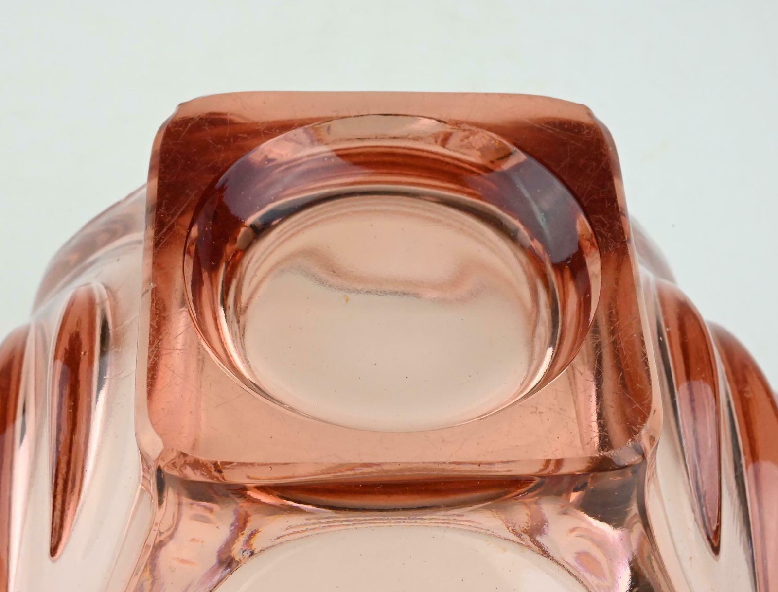 photo for sale Czech Pressed Red Glass Bowl By Vaclav Hanus, Hermanova Hut, Red Bowl, Glass Bowl, Vintage Bowl, Mid Century Bowl, Vintage Glass