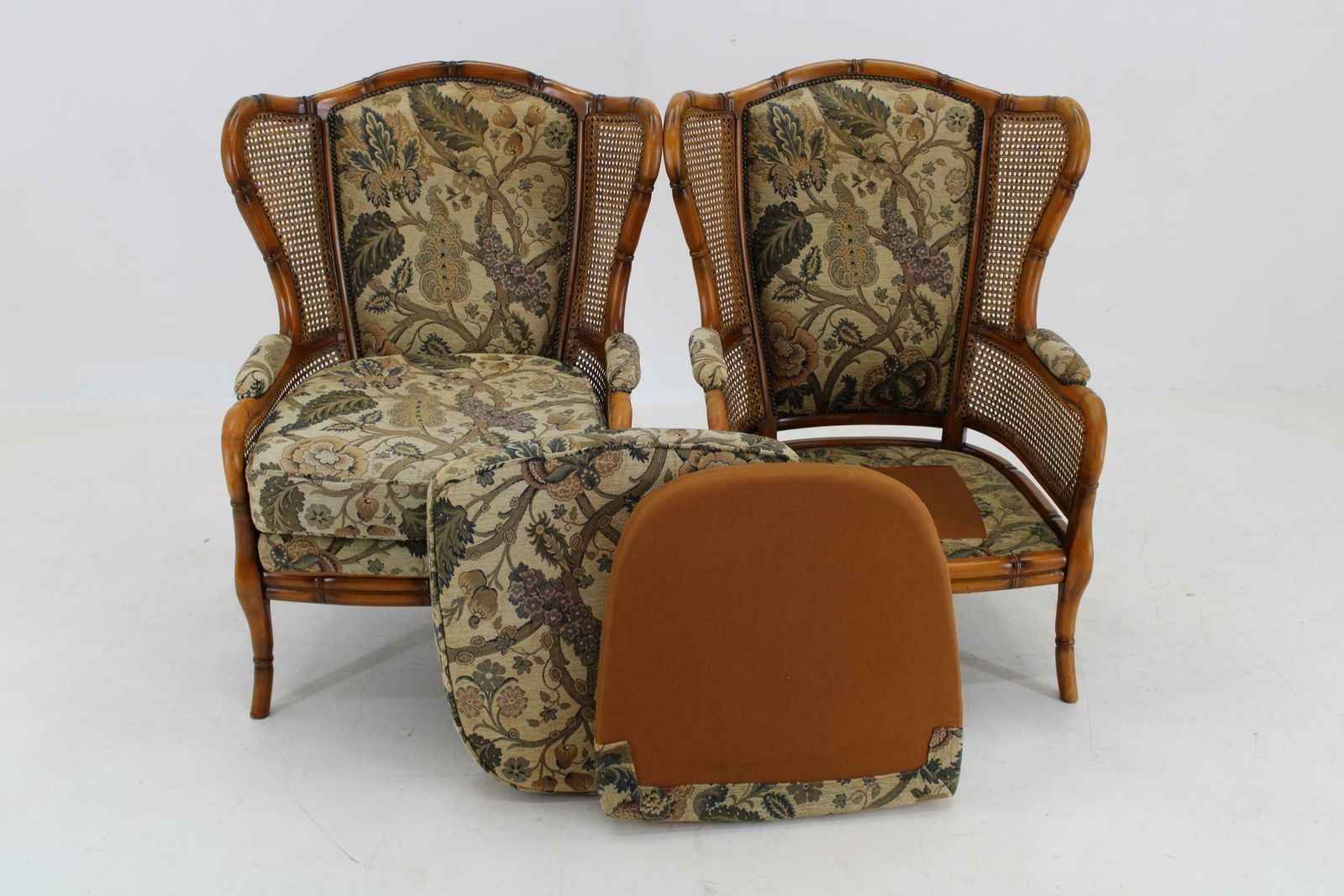 872.0 1960s Pair Of Rattan Armchairs , Italy photo
