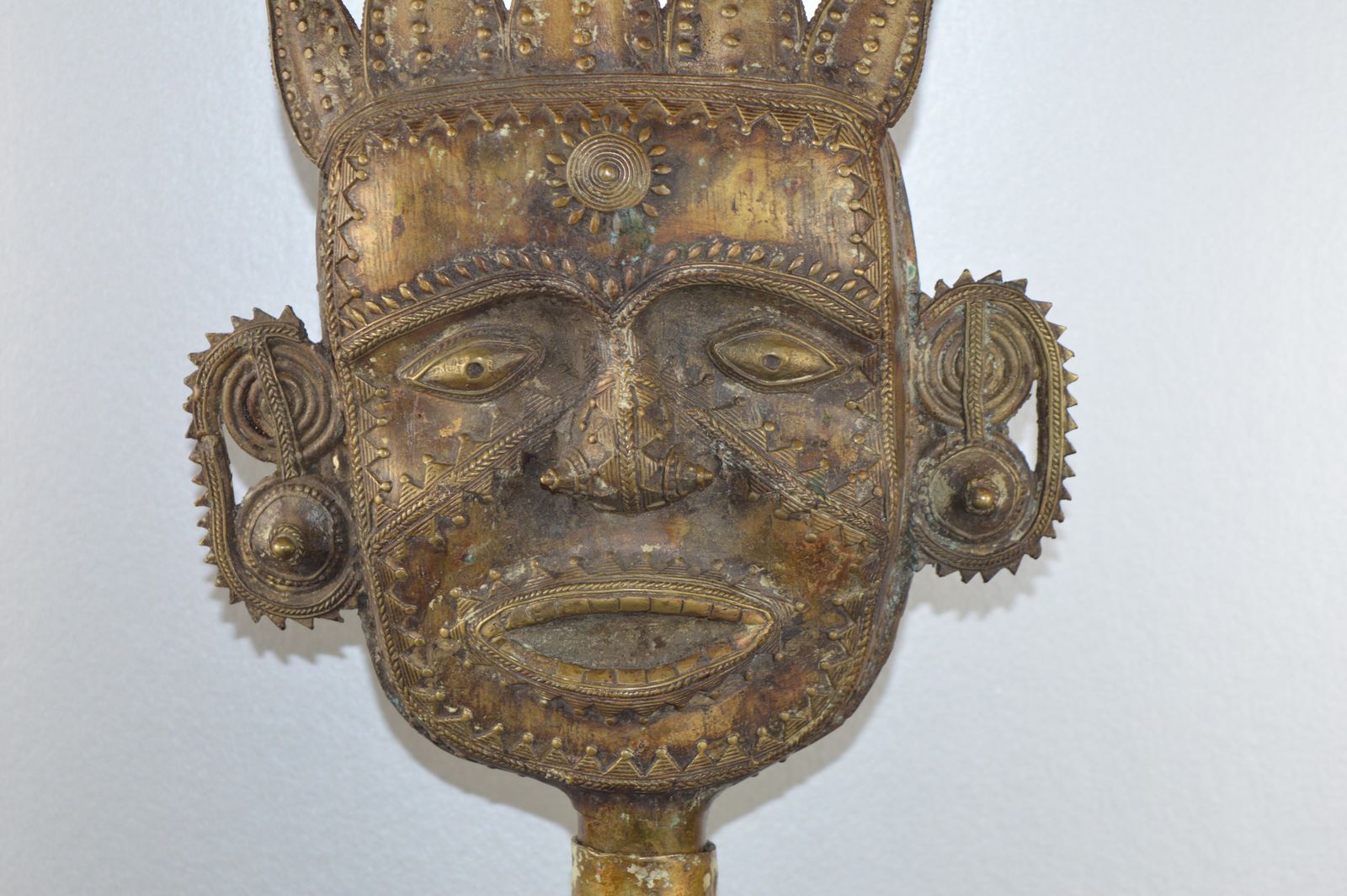 Large (68cm Tall) Early 20th Century African Bronze Ashanti King Statue,C1900. photo vinterior
