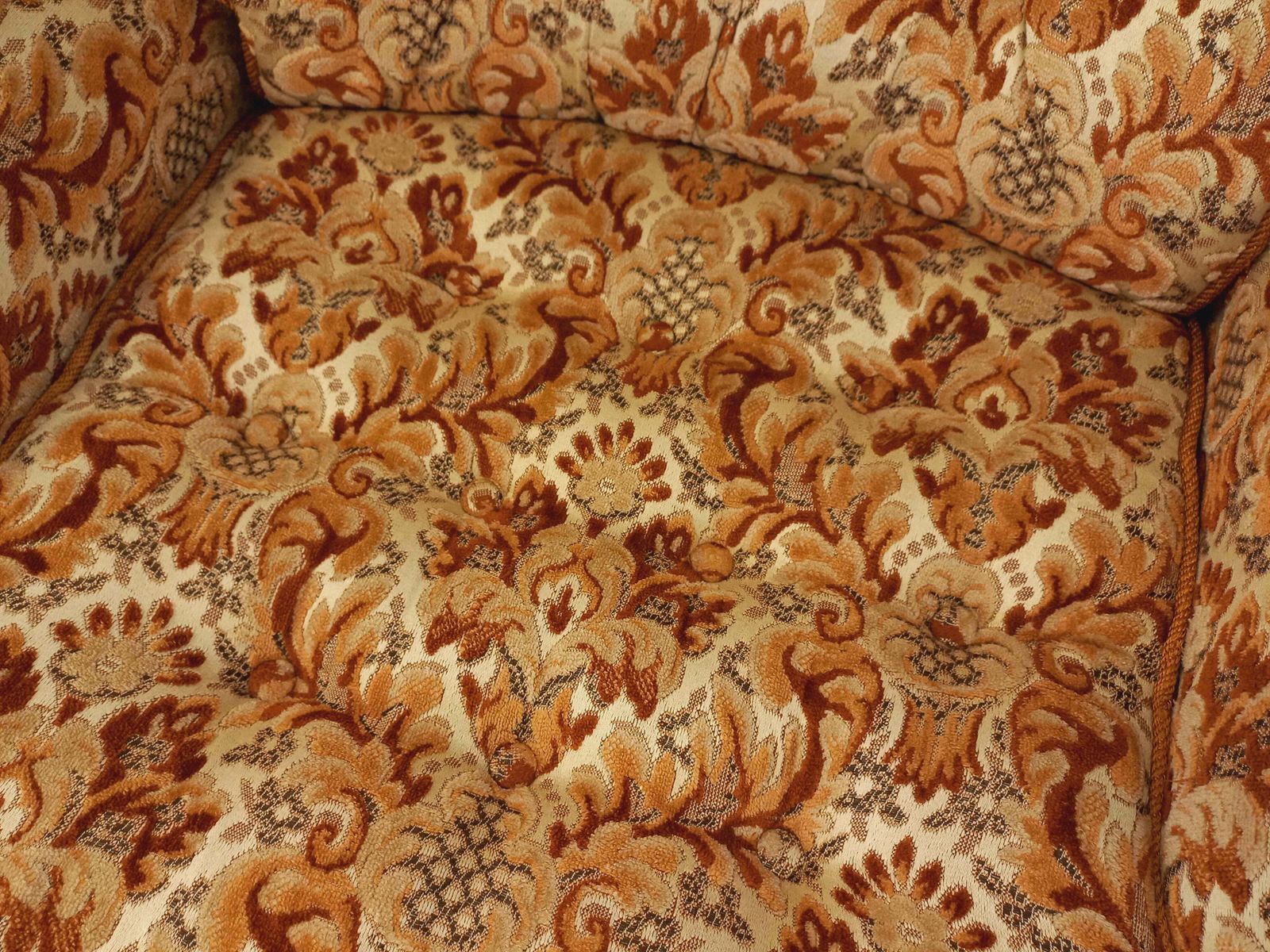 2 Fringed Armchairs In Floral Fabric photo buy