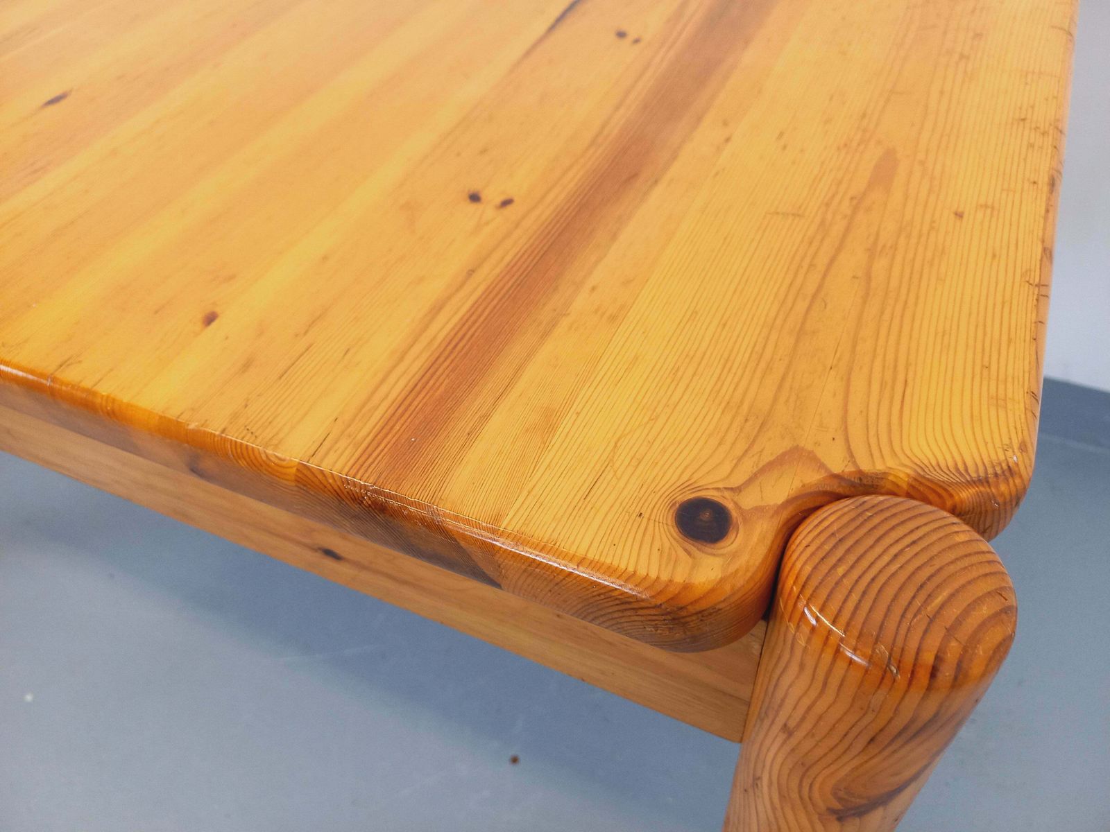 Table rectangulaire en pin, années 1960, vintage photo vinterior
