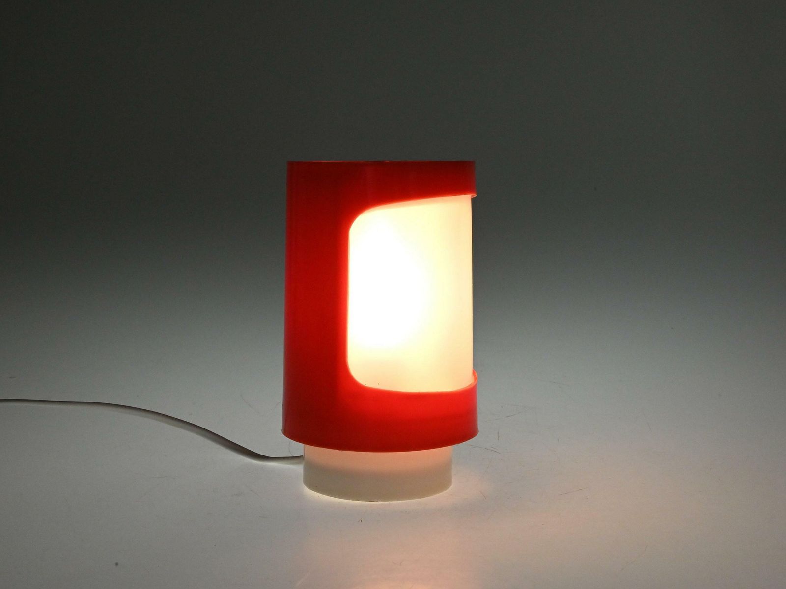 Czechoslovakian Red Table Lamp, Red Desk Lamp, Mid Century Lamp, Atomic Desk Lamp, Desk Lamp, Bedside Lamp, Mid Century Lighting, Table Lamp photo furniture