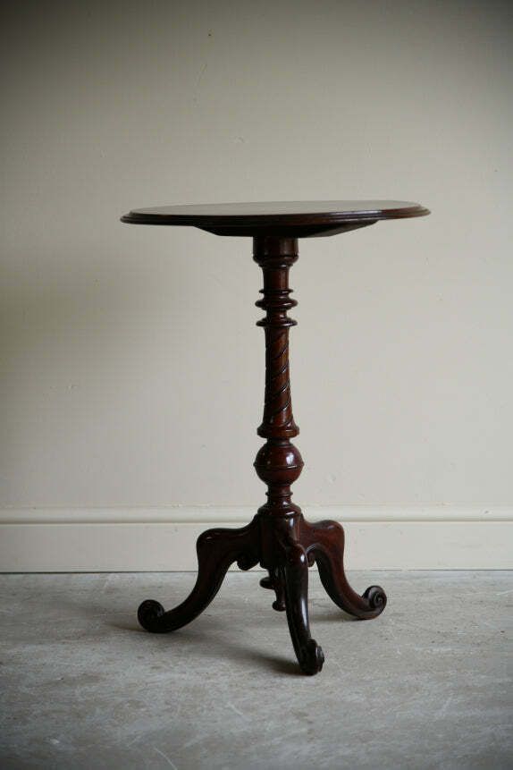 Antqiue Mahogany Occasional Tripod Table photo furniture
