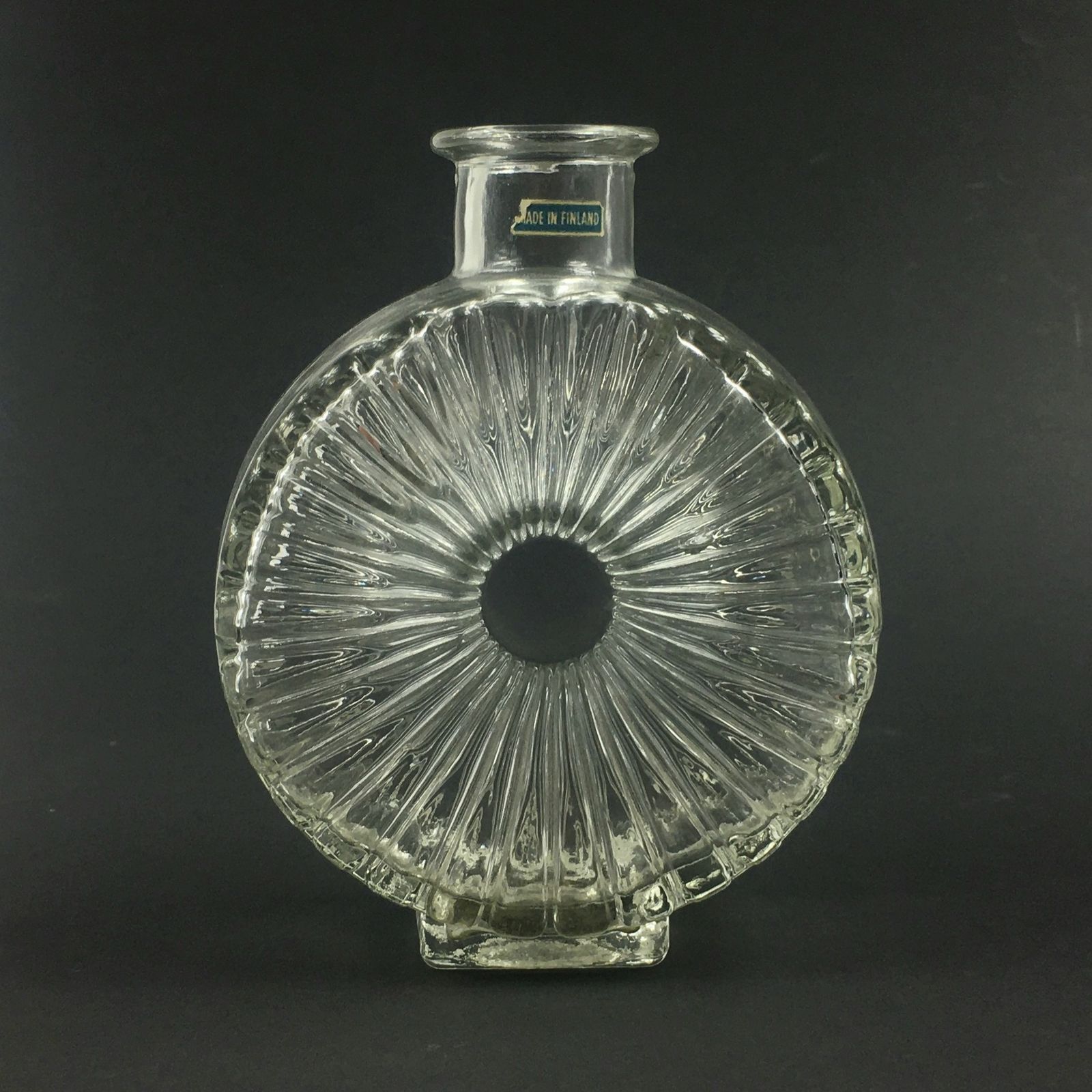 Mid Century Aurinkopullo (Sunflower) Series Glass Vase By Helena Tynell For Riihimäki Lasi, Finland, 1960s photo furniture