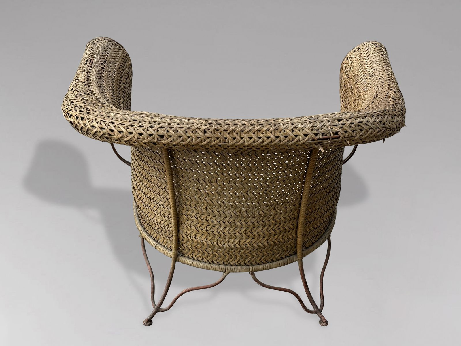 Pair Of 1970s Woven Rattan Lounge Armchairs photo vinterior