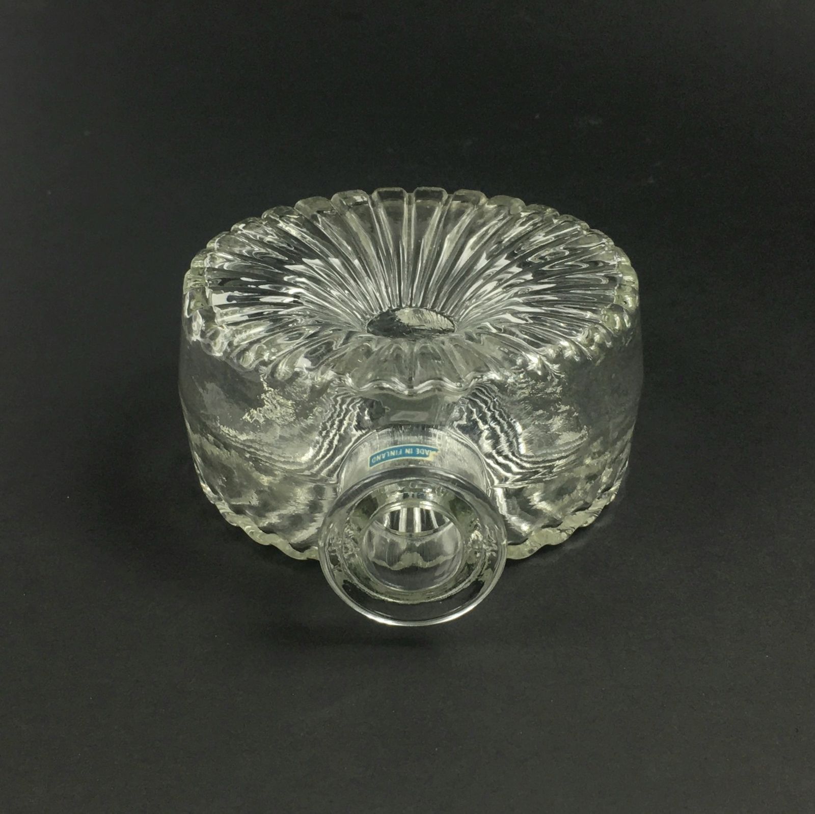 Mid Century Aurinkopullo (Sunflower) Series Glass Vase By Helena Tynell For Riihimäki Lasi, Finland, 1960s photo vinterior