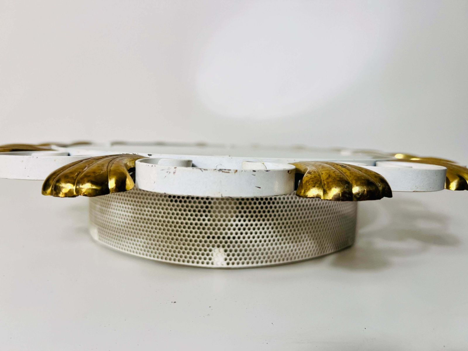 Oval Midcentury Metal Illuminated Mirror By Hillebrand, Germany, 1950s photo buy
