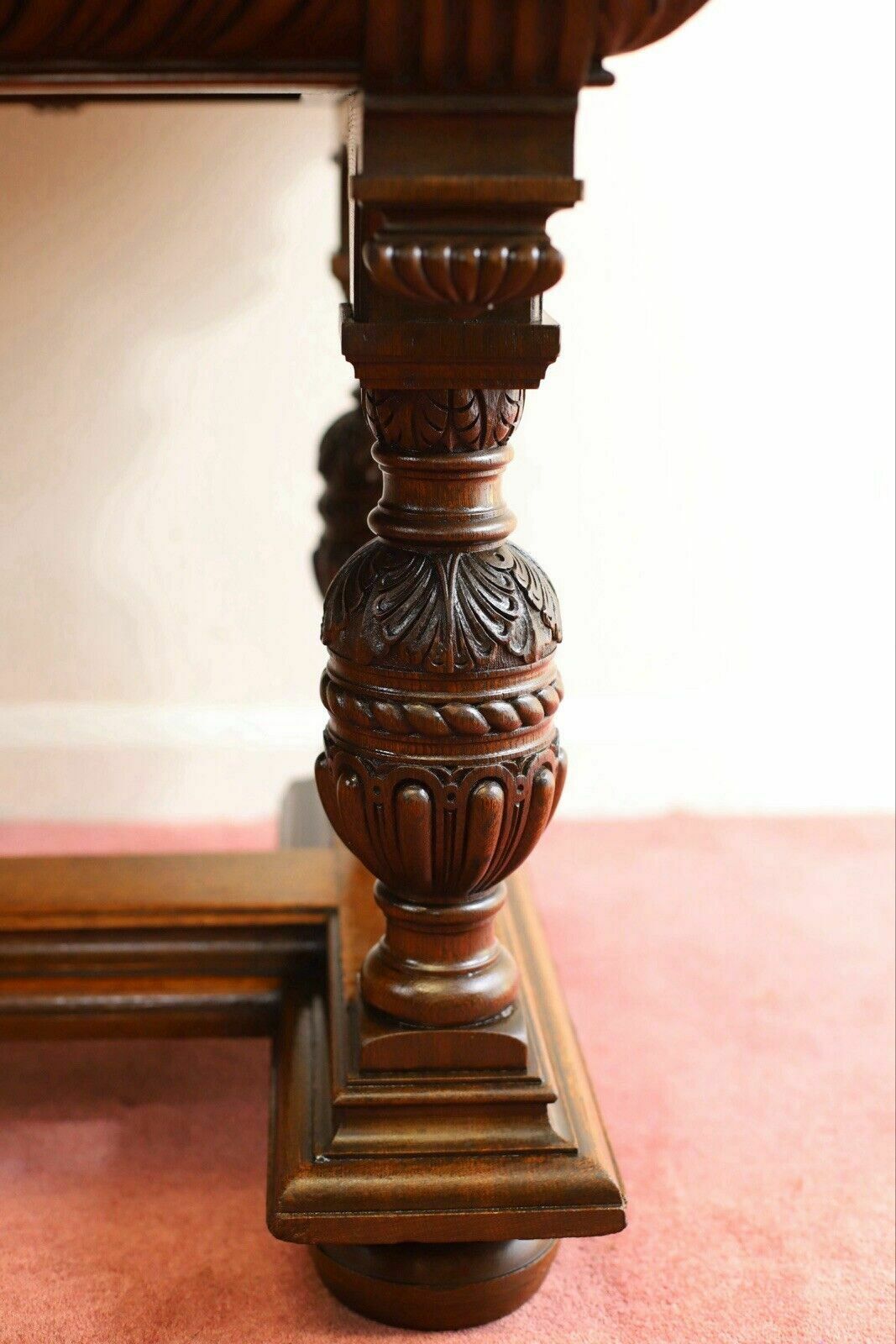 Gillows Of Lancaster Superb Victorian Carved Oak Library Table photo buy