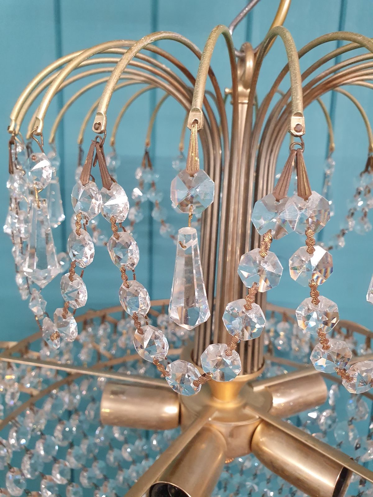 Large Second Half Of The 20th Century Chandelier 19" photo Lighting