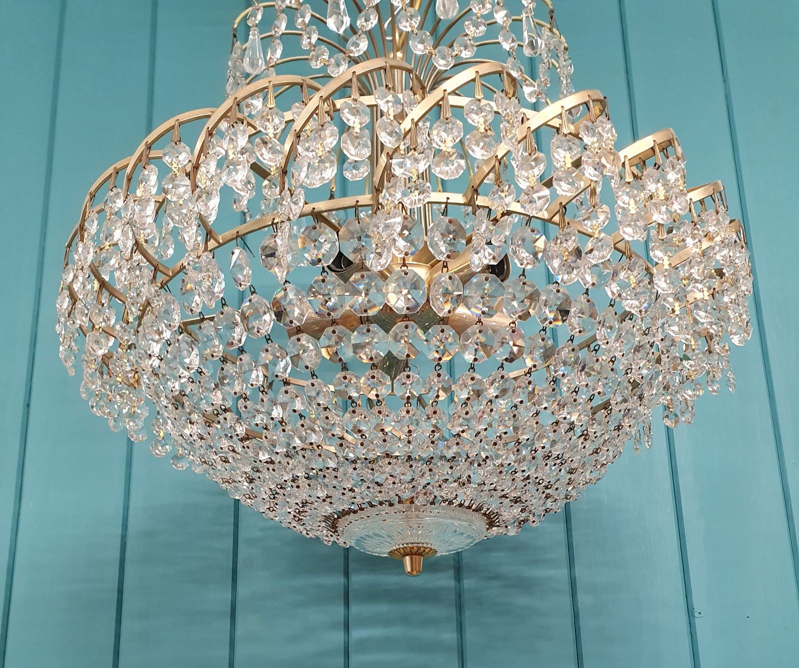 Large Second Half Of The 20th Century Chandelier 19" photo 545.0