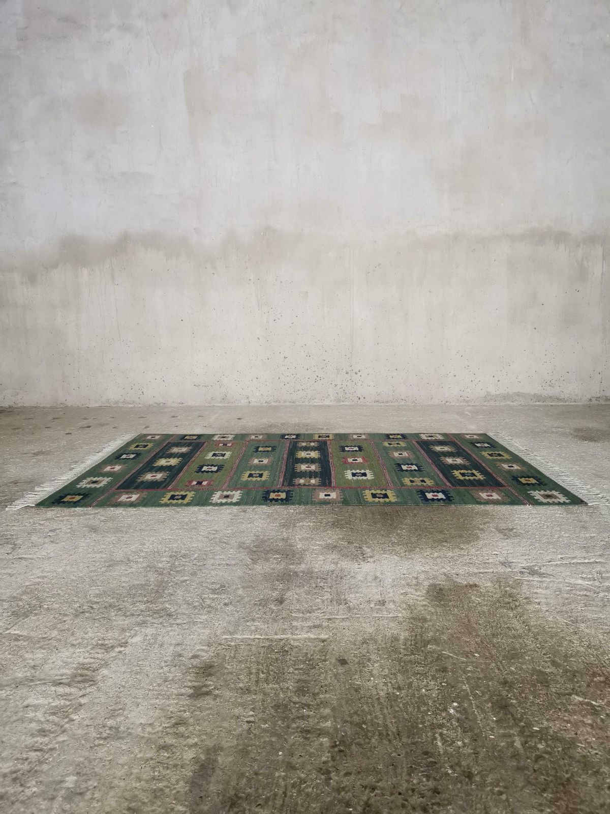 Rare "Grön äng" Carpet Designed By Märta Måås Fjetterström In 1928, Sweden. photo vinterior