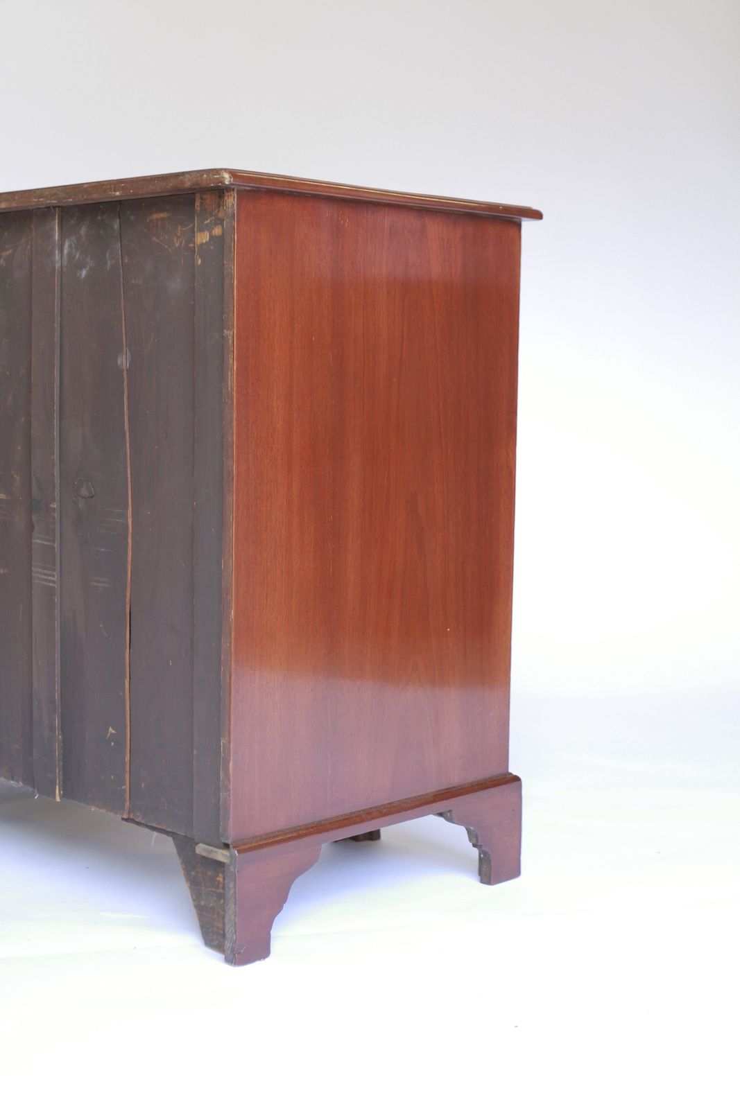 George 111 Period Mahogany & Inlaid Kneehole Desk photo 950.0