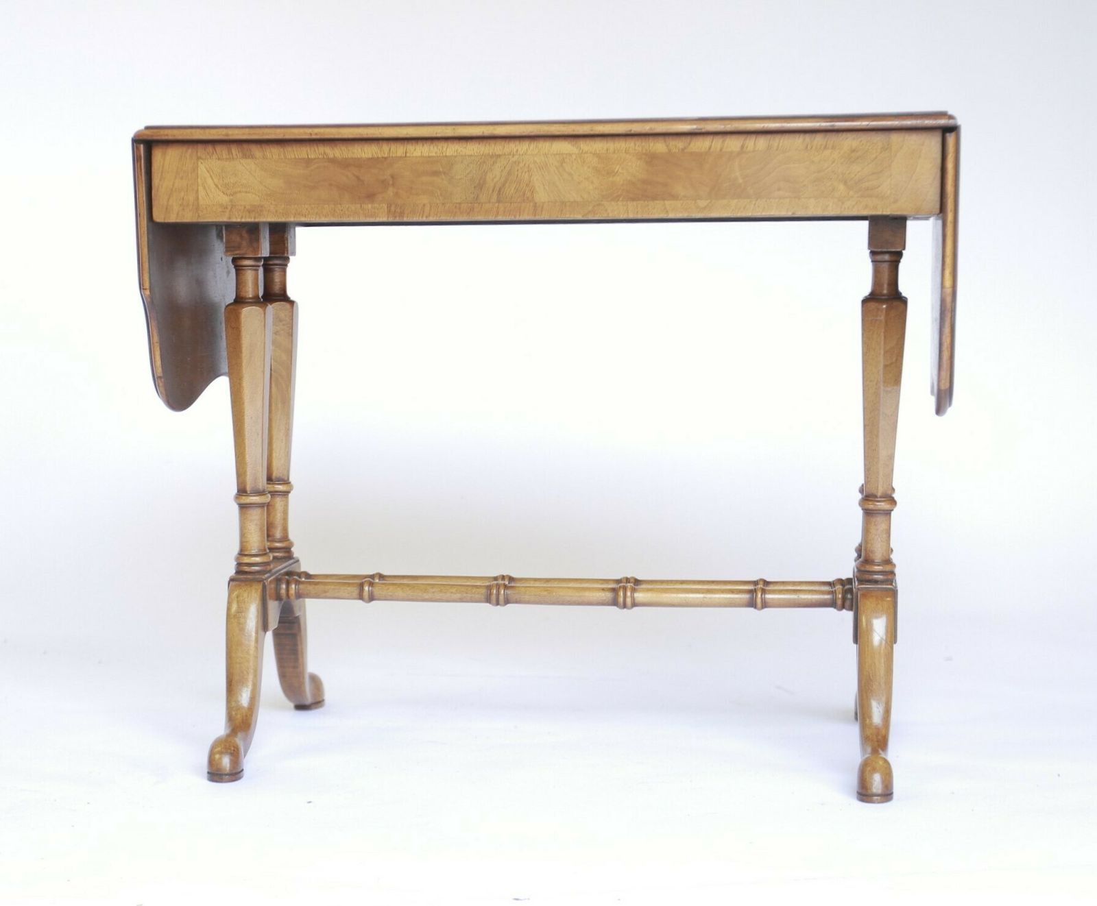 Walnut Queen Anne Style Drop Leaf Coffee Table Circa 1930s photo for sale