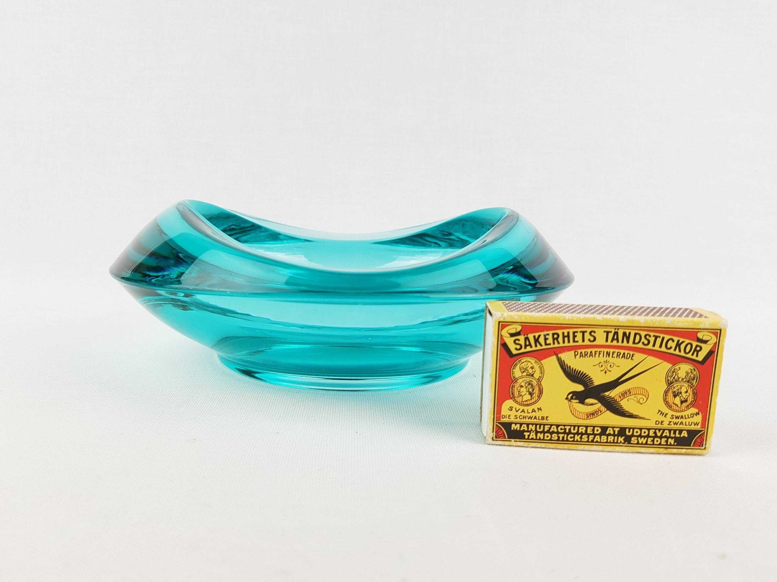 Vintage Glass Bowl Ashtray 1045 Sklo Union Rosice Galssworks By Rudolf Jurnikl From Czechslovakia 1962 photo furniture