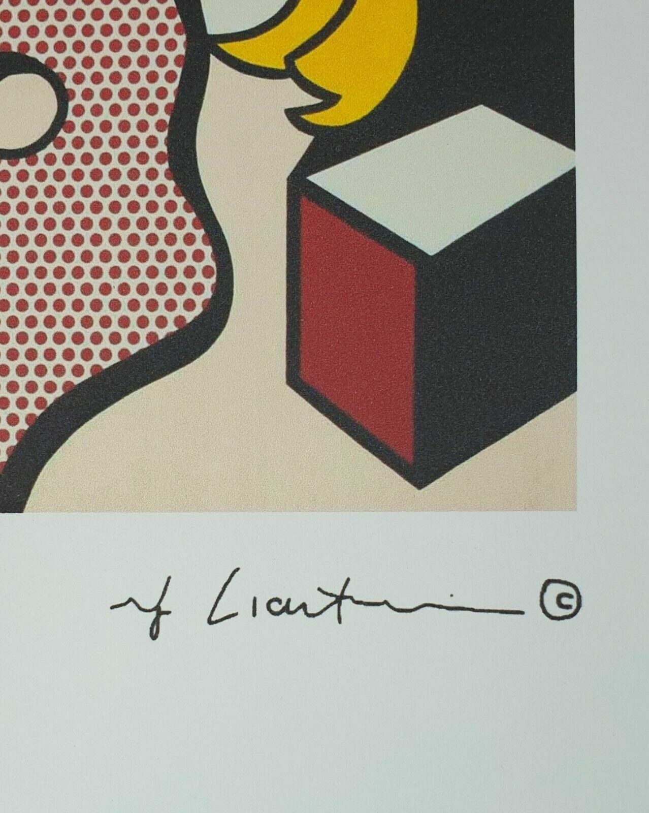Roy Lichtenstein, Landscape With Figures And Rainbow, Plate Signed Lithograph photo for sale