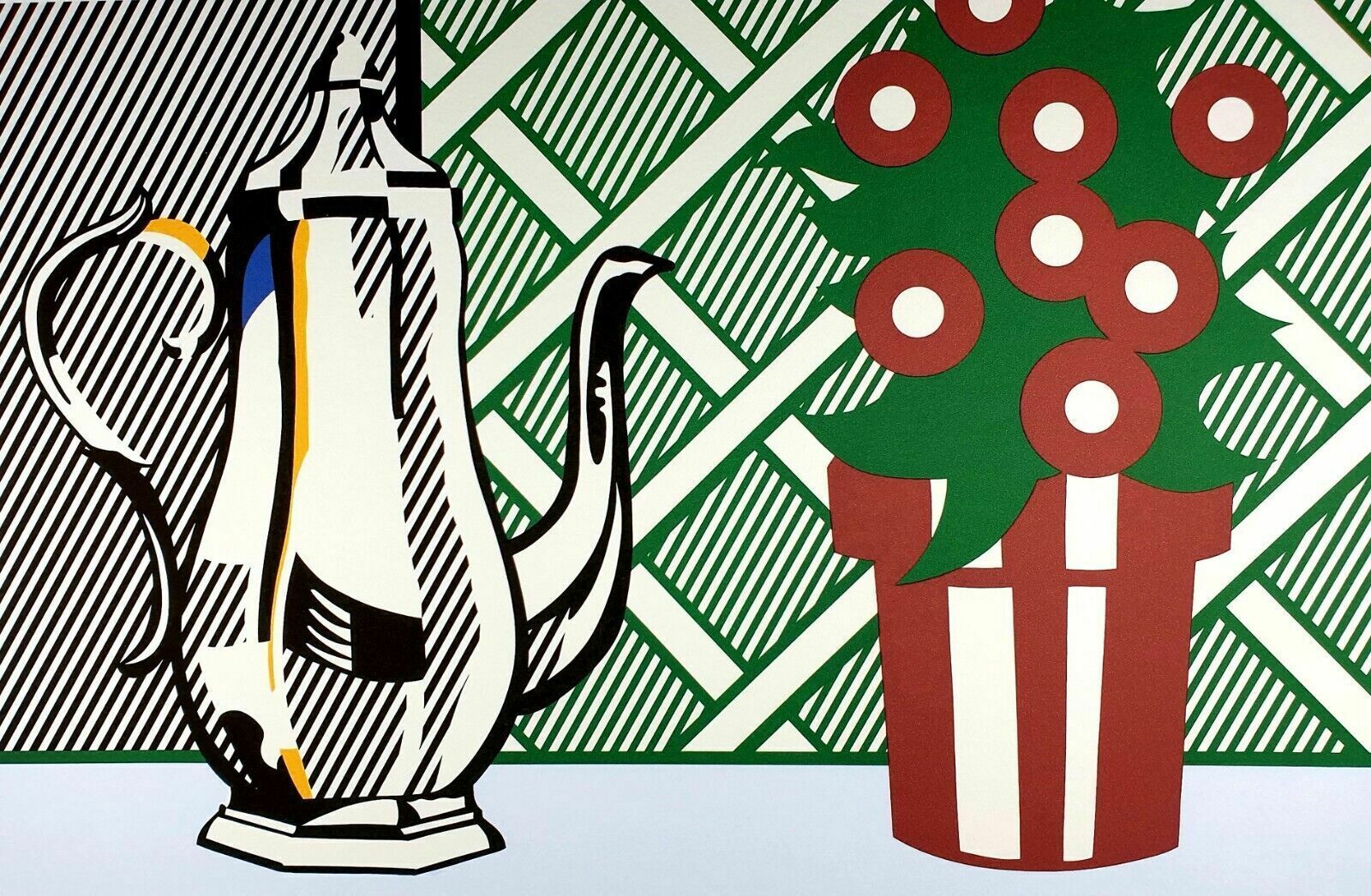 Roy Lichtenstein, Still Life With Pitcher And Flowers, Plate Signed Lithograph photo furniture