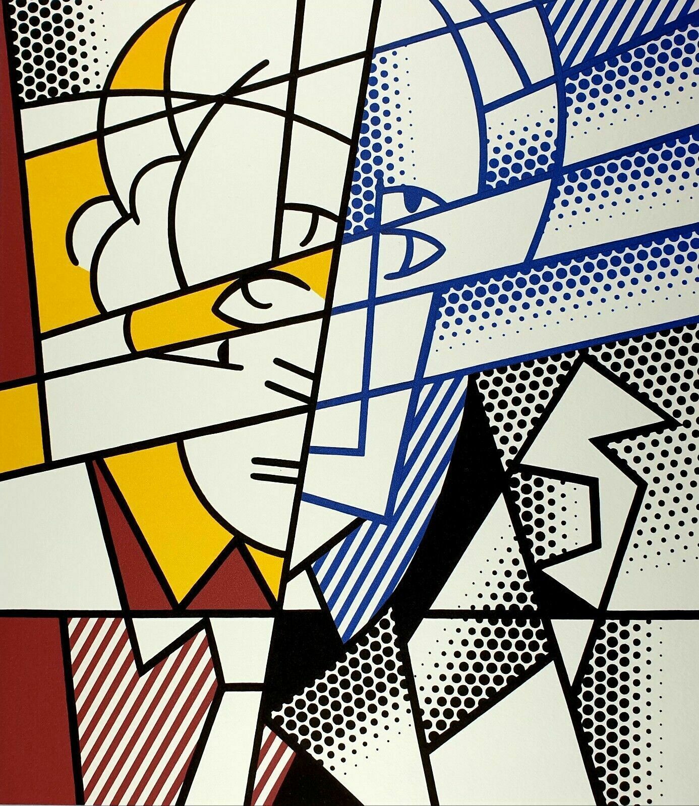 After Roy Lichtenstein (1923–1997) Self Portrait Plate Signed Lithograph photo furniture