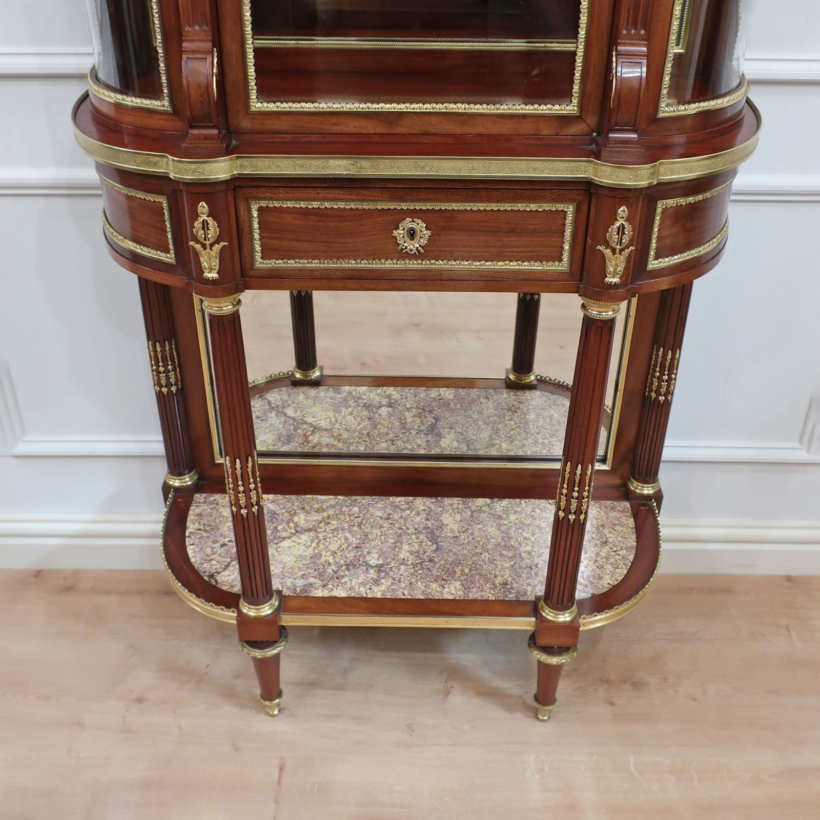 15000.0 French Louis XVI Style Mahogany Display Cabinet Attributed To Paul Sormani photo