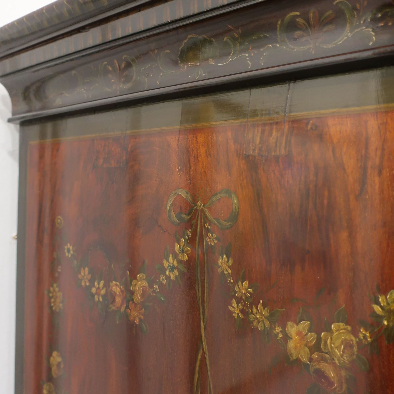 photo buy Georgian Mahogany Polychrome Painted Chest On Chest