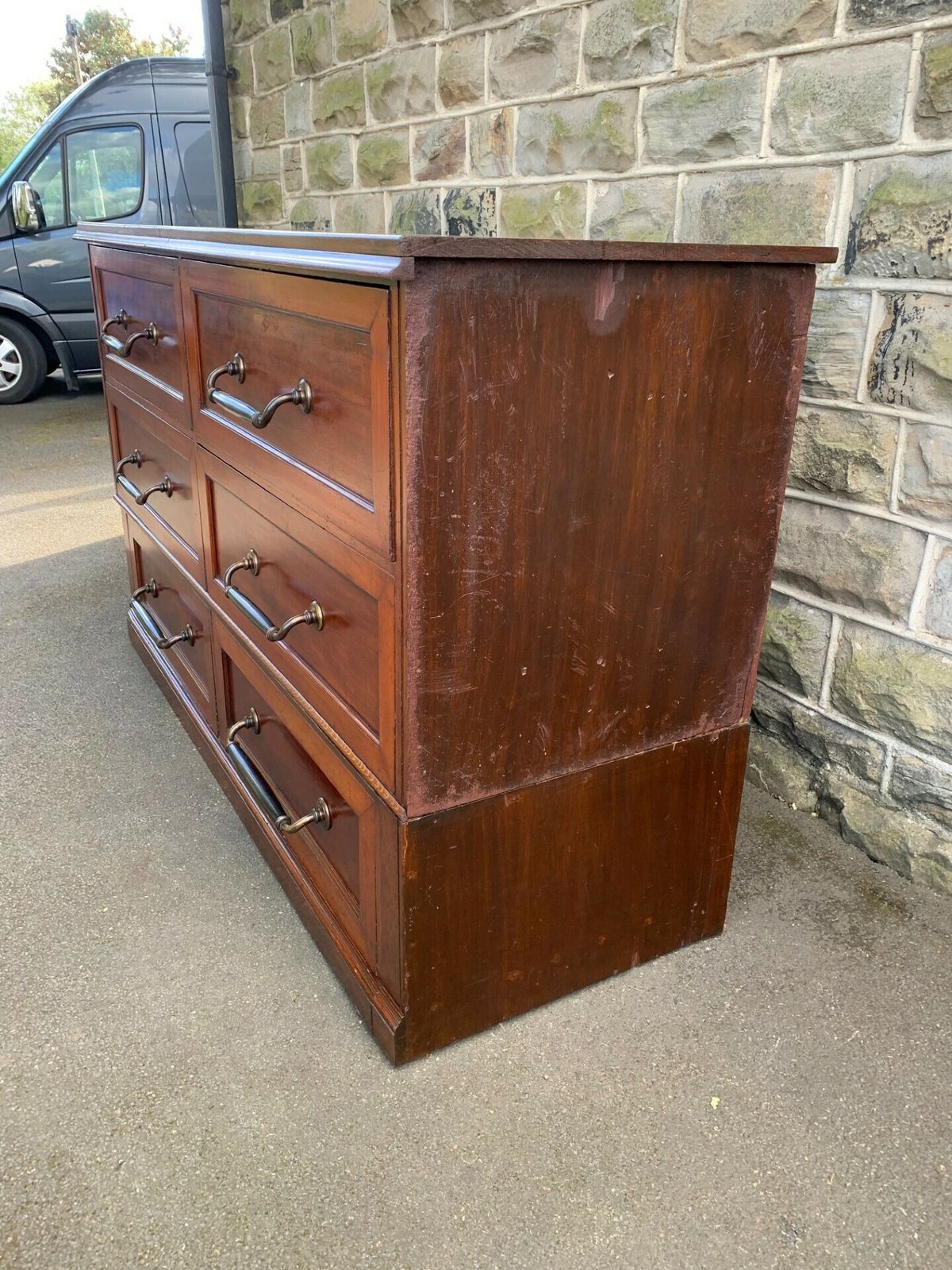 Antique Mahogany Bank Of Haberdashery Draws photo vinterior