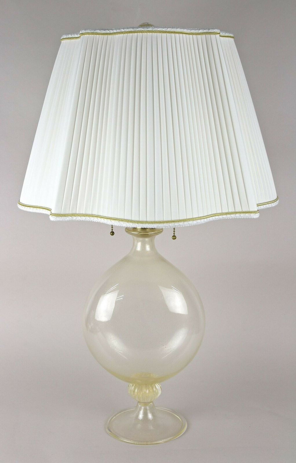 Murano Table Lamp By Barovier & Tosso With 24k Gold Flakes, Italy 1960