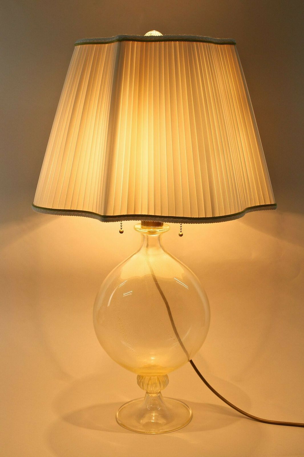 Murano Table Lamp By Barovier & Tosso With 24k Gold Flakes, Italy 1960 photo furniture