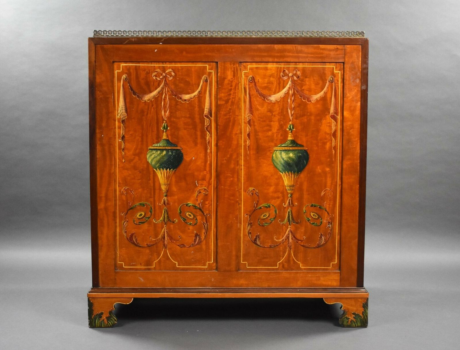 Edwardian Hand Painted Satinwood Bureau photo 3450.0