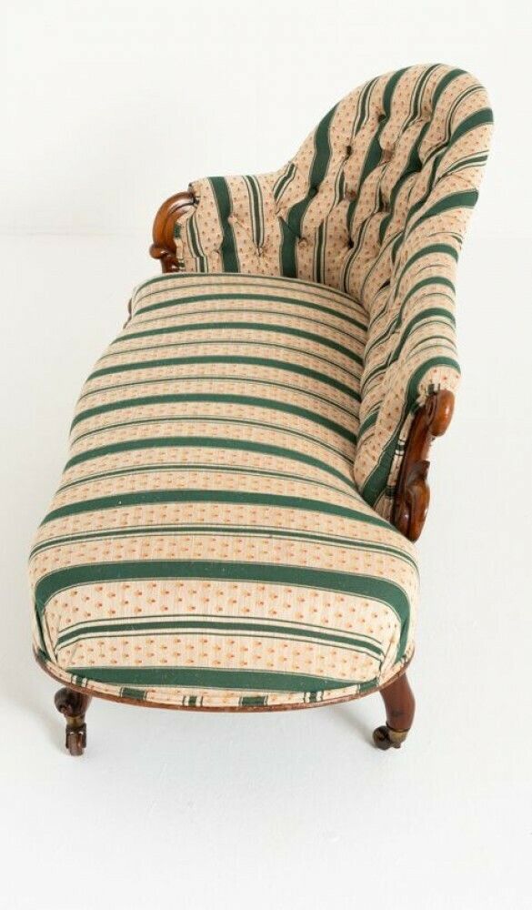 Victorian Chaise Longue Couch Day Bed Mahogany 1860 photo furniture