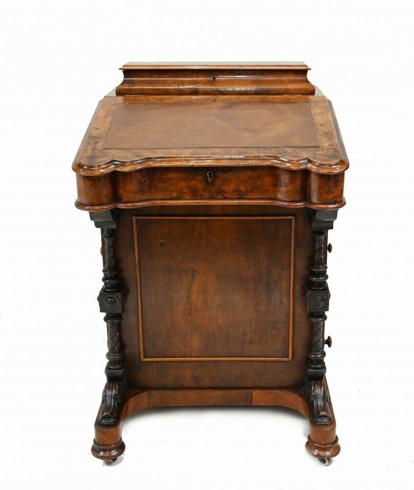 Antique Davenport Desk Walnut Victorian Secretaire 1880 photo 1450.0