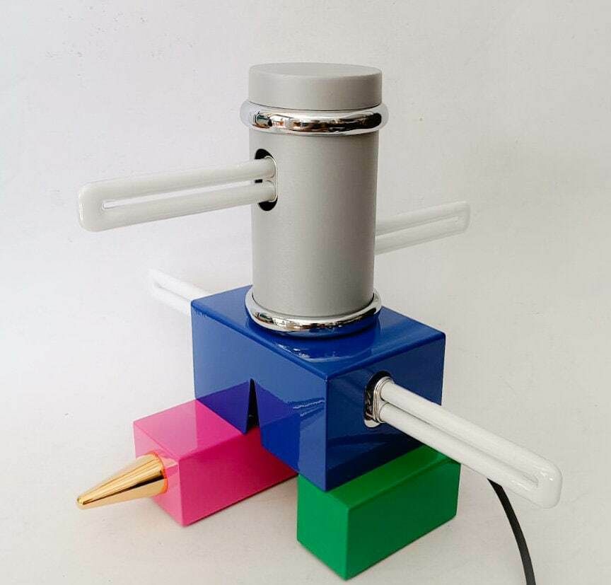 Rare Laurel Table Lamp Designed By Peter Shire For Memphis Vintage Pop Art Sottsass Group photo furniture
