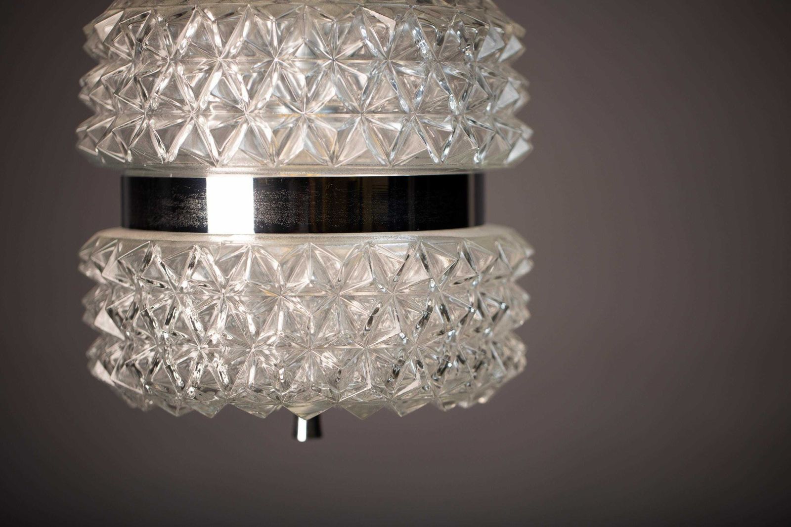 photo furniture Vintage Crystal Glass Chandelier By Austrolux / 1960s Vienna Austria / Mid Century Pendant Light / Hanging Home Lighting