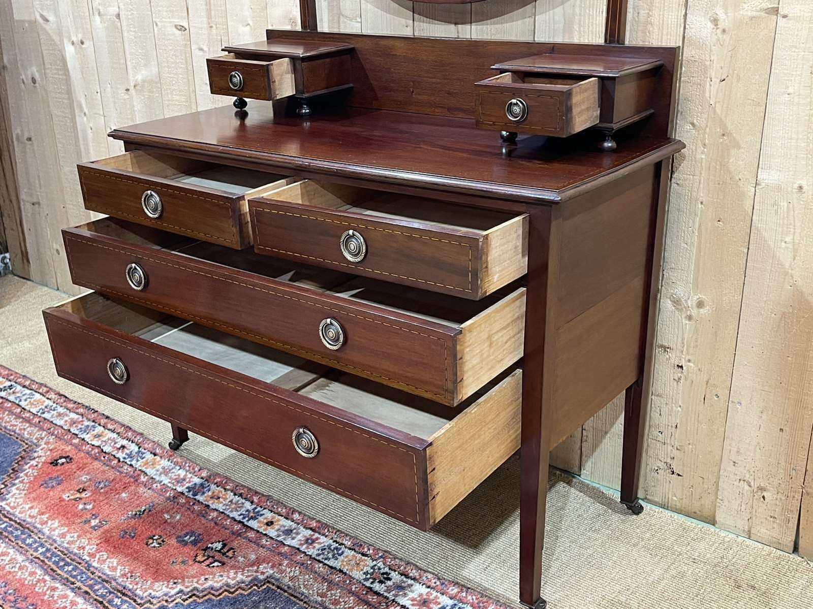 English Dressing Table From The 1930s In Mahogany photo Furniture