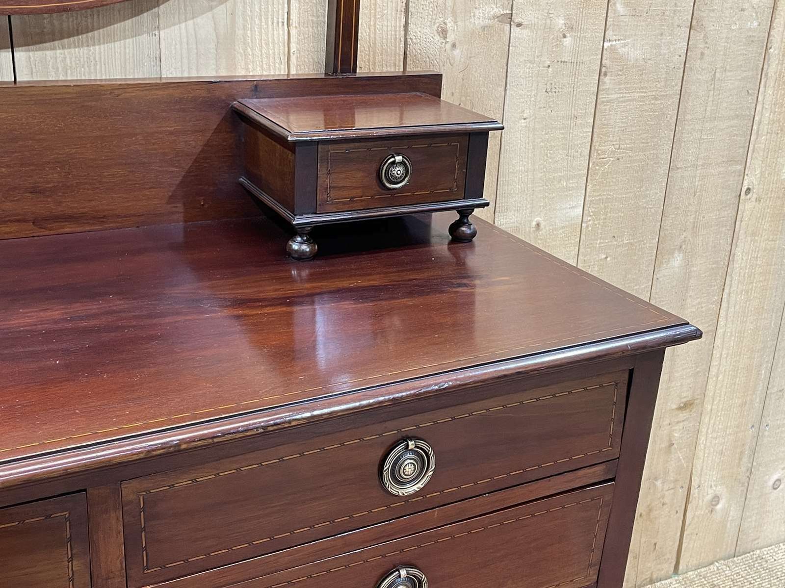 Furniture English Dressing Table From The 1930s In Mahogany photo