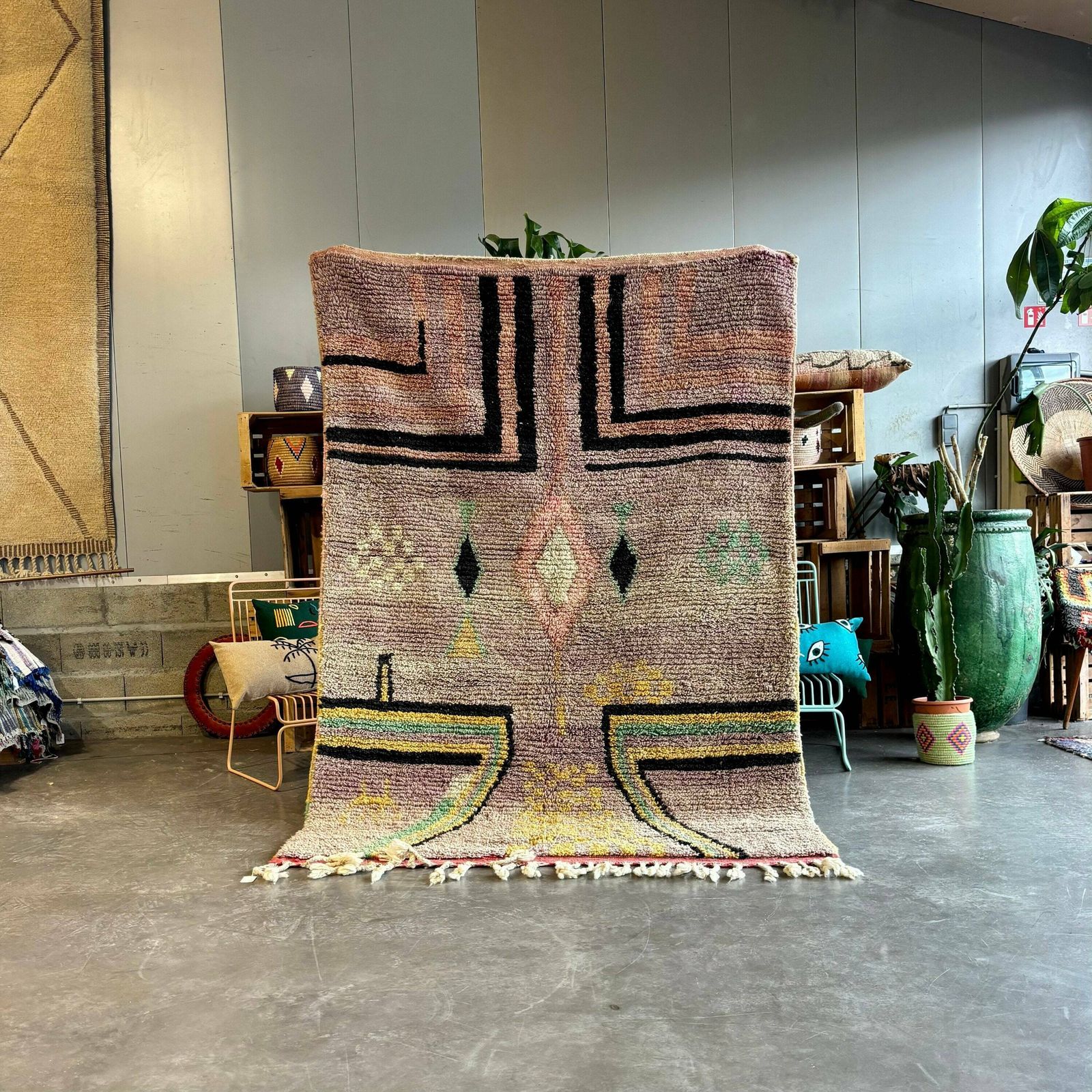 Authentic Moroccan Berber Rug 165x250 Cm   Handwoven Carpet For Bohemian Interiors, Tribal Area Rug   Ethnic Boho Rug   Moroccan Rug