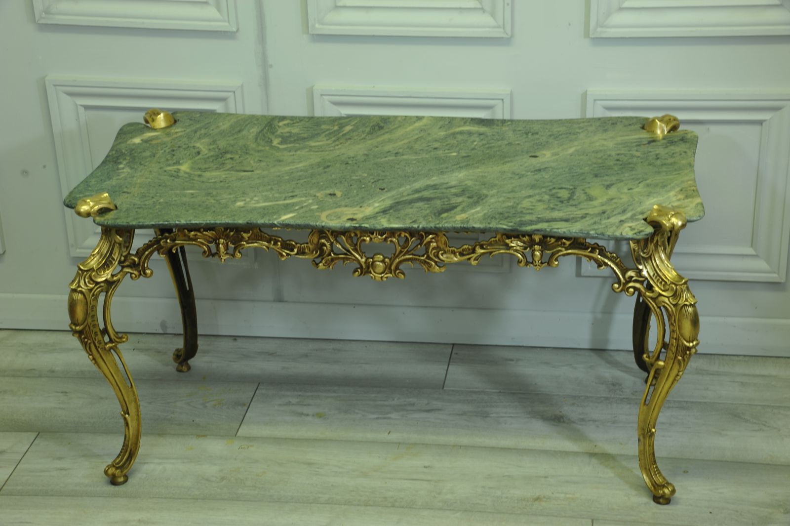 Wonderful Baroque  Rococo Styled Antique Bronze And Marble Coffee Table photo buy