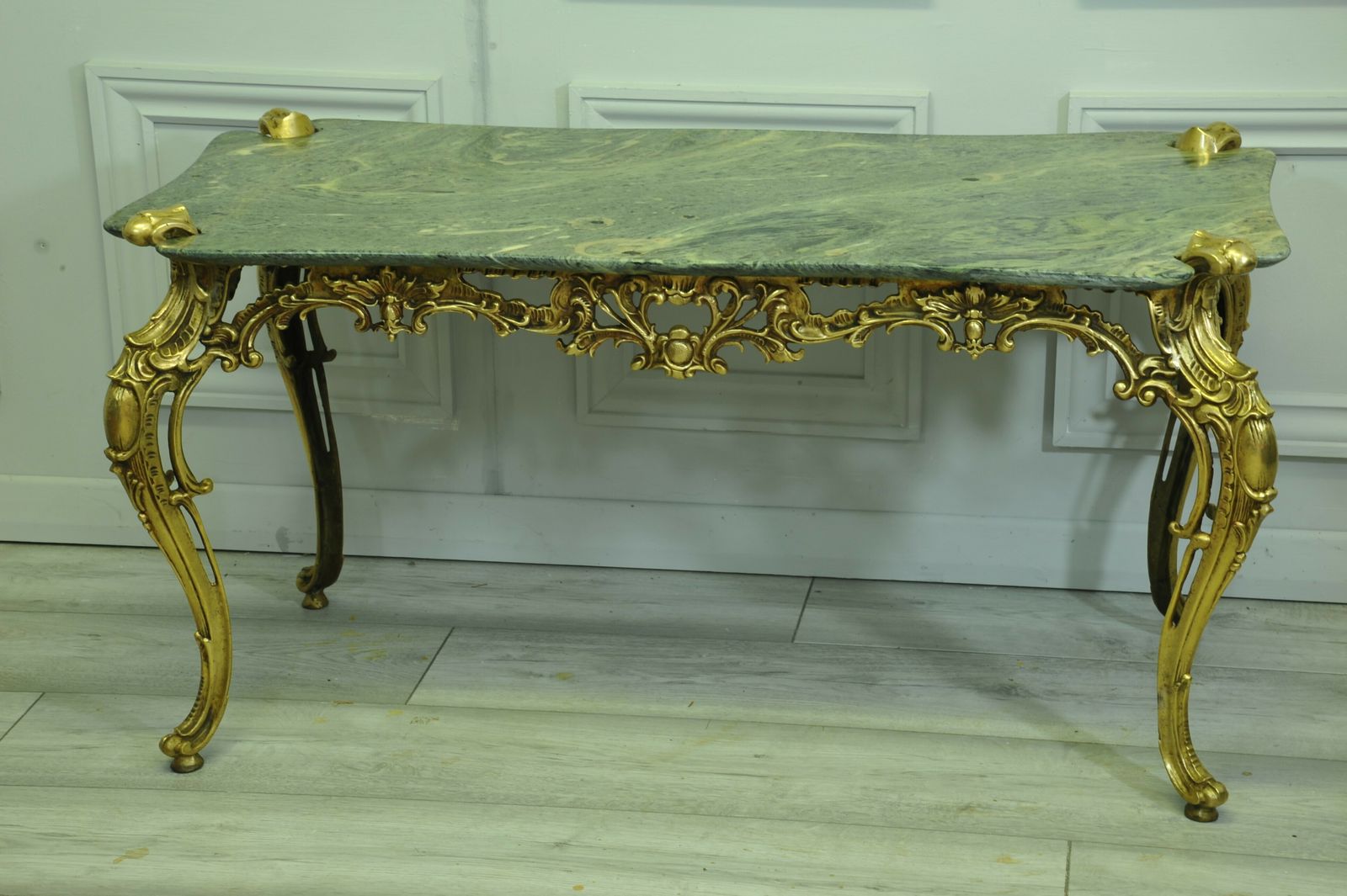 Wonderful Baroque  Rococo Styled Antique Bronze And Marble Coffee Table